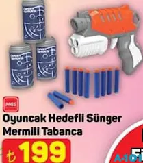 MGS OYUNCAK HEDEFLİ SÜNGER MERMİLİ TABANCA indirimli fiyat MGS OYUNCAK HEDEFLİ SÜNGER MERMİLİ TABANCA fiyat ve kampanya bilgisi